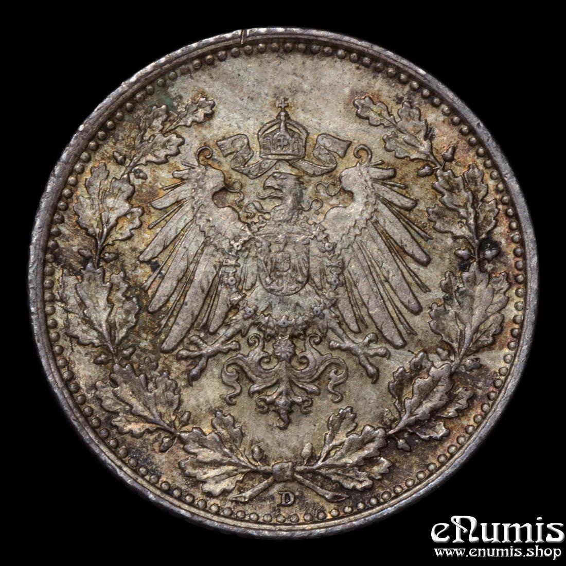 German Empire, 1/2 Mark 1919 D, Munich, UNC German Empire, 1/2 Mark 1919 D, Munich, UNC
