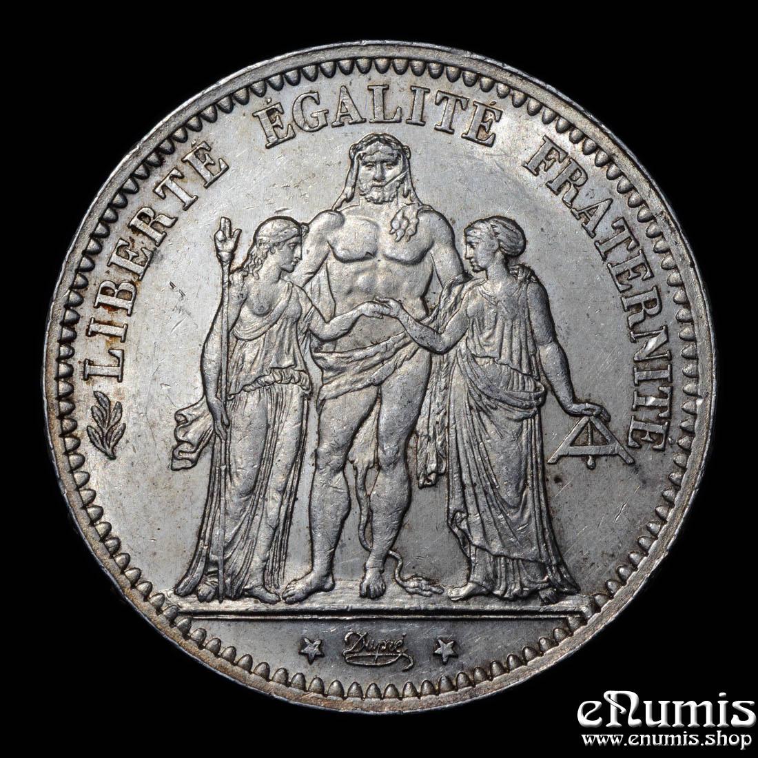 FRANCE, Third Republic, 5 Francs 1874 A, Paris, UNC