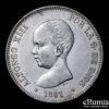 SPAIN, Alfonso XIII, 5 Pesetas 1891 PG-M, XF-UNC SPAIN, Alfonso XIII, 5 Pesetas 1891 PG-M, XF-UNC