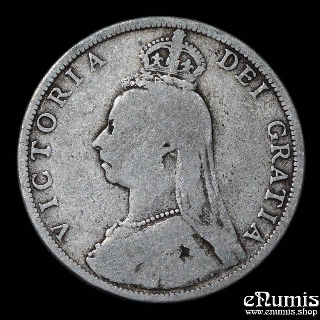 Great Britain, Victoria, Florin 1890, Scarce, Fine