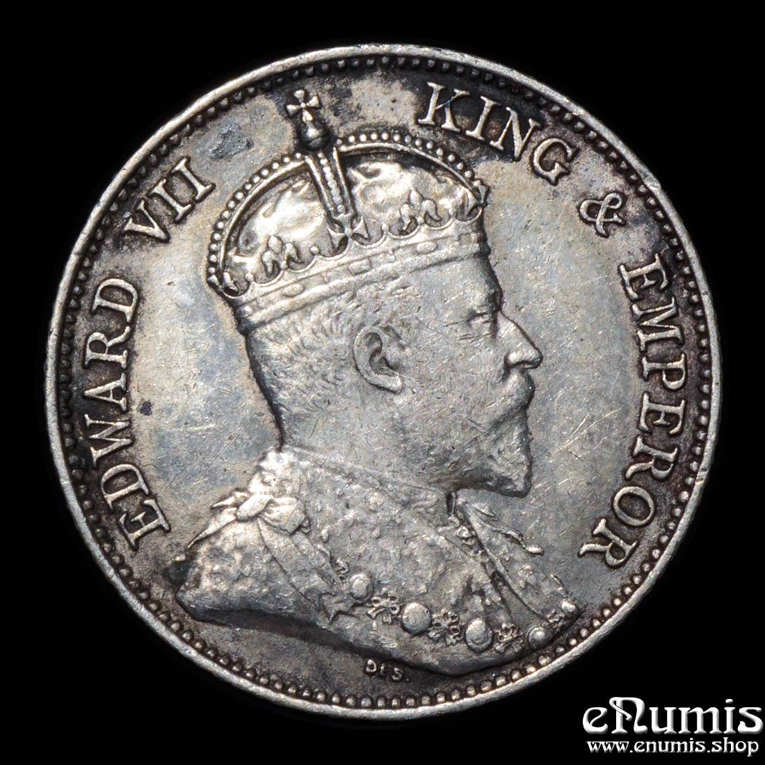 Straits Settlements, Edward VII, 10 Cents 1902, XF-UNC