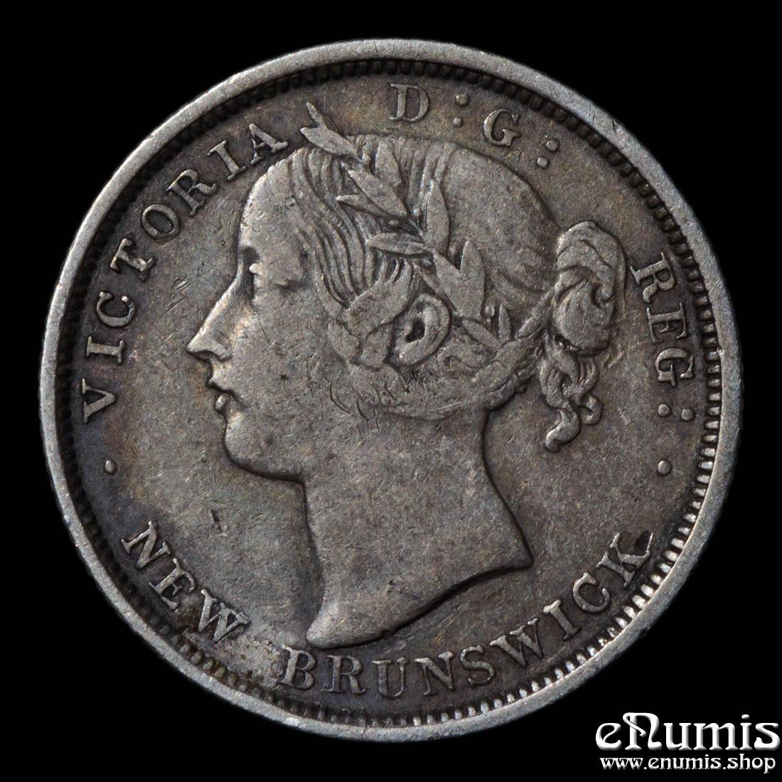 Canada, New Brunswick, Victoria, 20 Cents 1864, toned, VF+