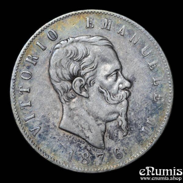 cook様専用1876 イタリア ビットリオ 2世 5リラ 大型 銀貨！ 1876 Year