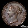 Straits Settlements, Victoria, 1 Cent 1845, XF+ Straits Settlements, Victoria, 1 Cent 1845, XF+