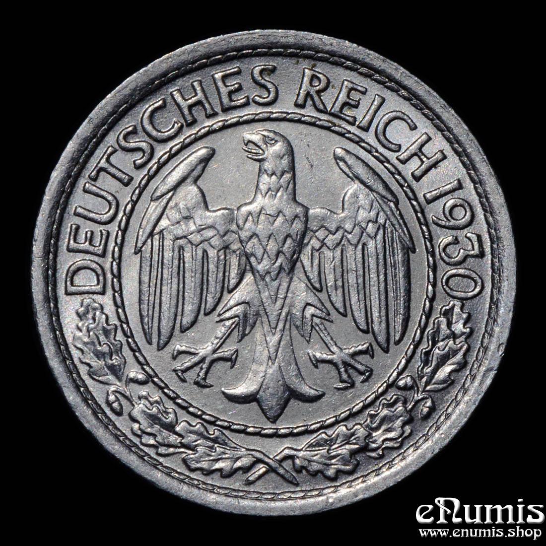 Germany, Weimar Republic, 50 Pfennig 1930 E, Muldenhutten, UNC