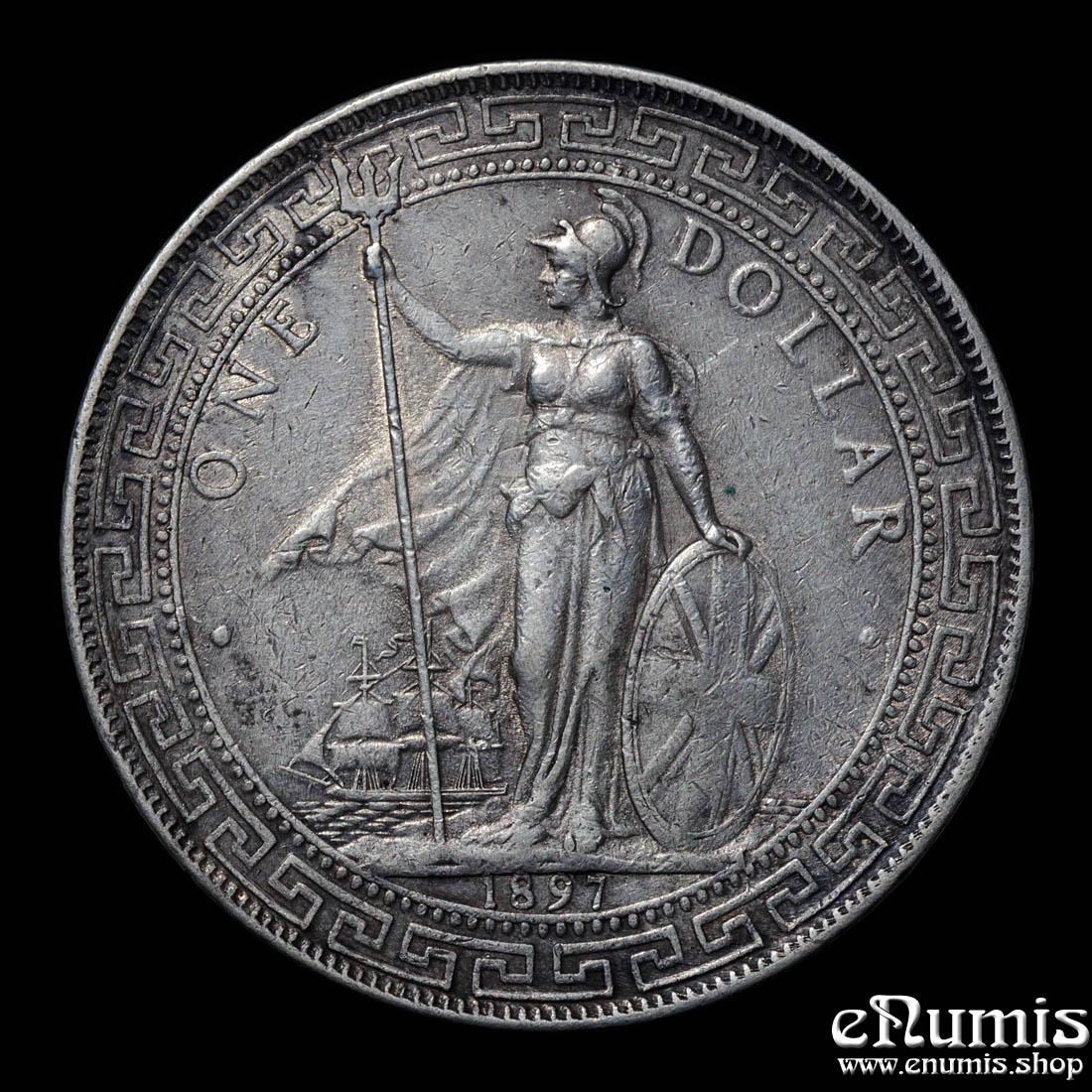 Great Britain, Victoria, Trade Dollar 1897, Bombay, XF