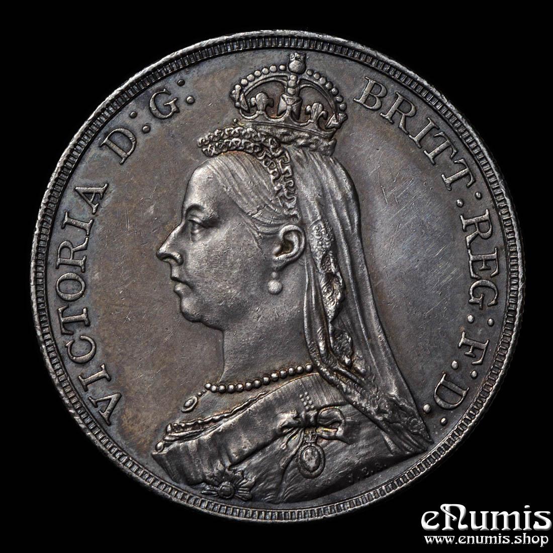 Great Britain, Victoria, Crown 1891, better date, trace of Prooflike, aUNC Great Britain, Victoria, Crown 1891, better date, trace of Prooflike, aUNC