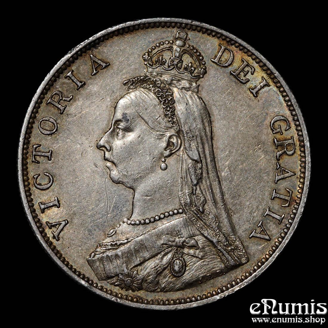 Great Britain, Victoria, Double Florin 1889, XF+