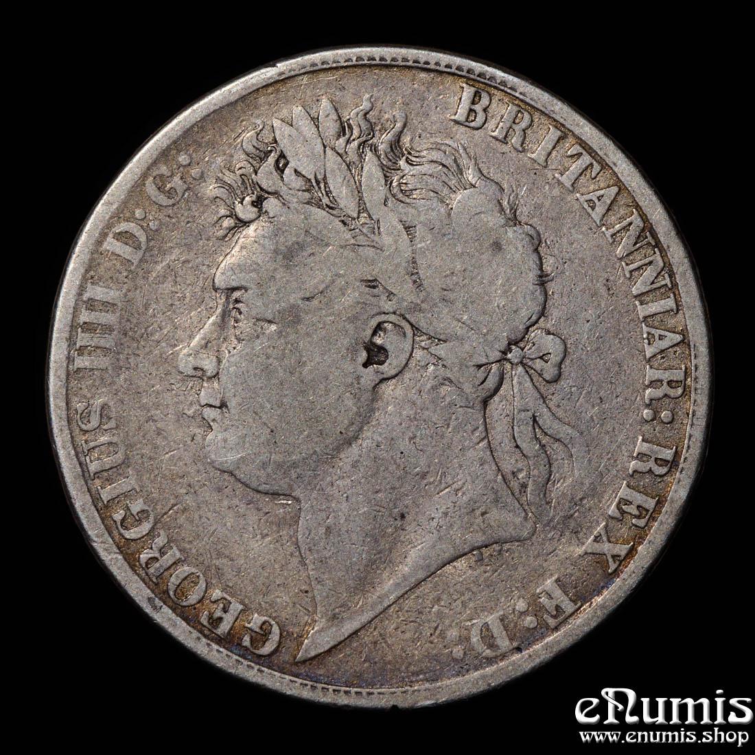 Great Britain, George IV, Crown 1821, Secundo, Fine Great Britain, George IV, Crown 1821, Secundo, Fine
