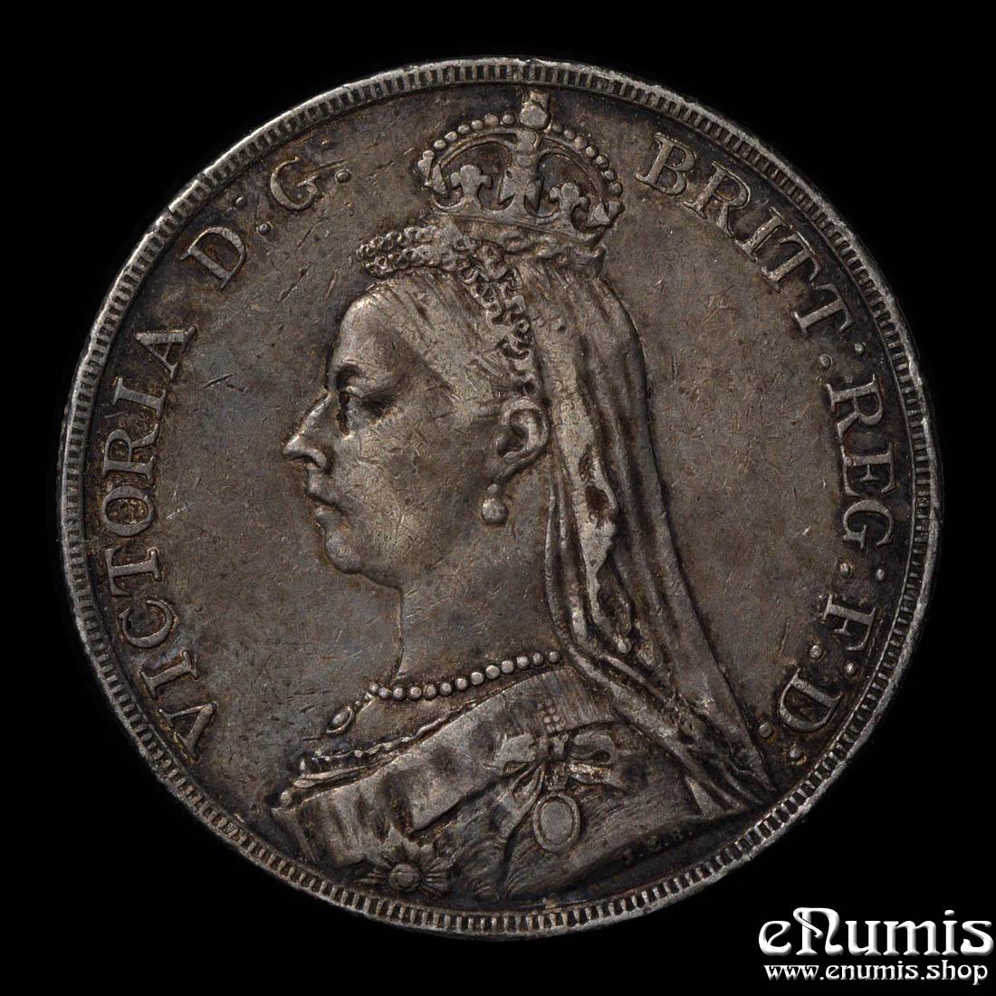 Great Britain, Victoria, Crown 1890, toned, XF