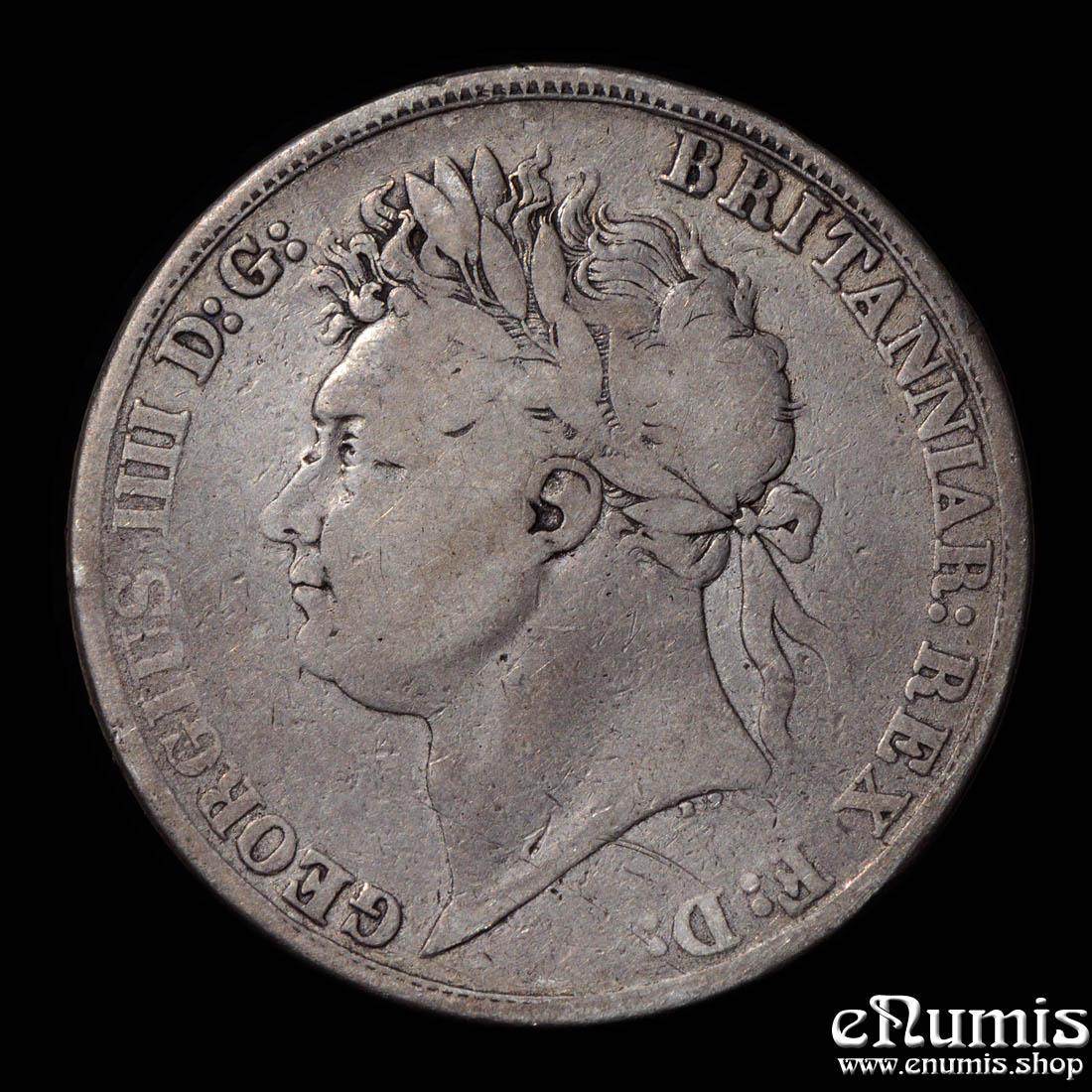 Great Britain, George IV, Crown 1821, Secundo, Fine Great Britain, George IV, Crown 1821, Secundo, Fine
