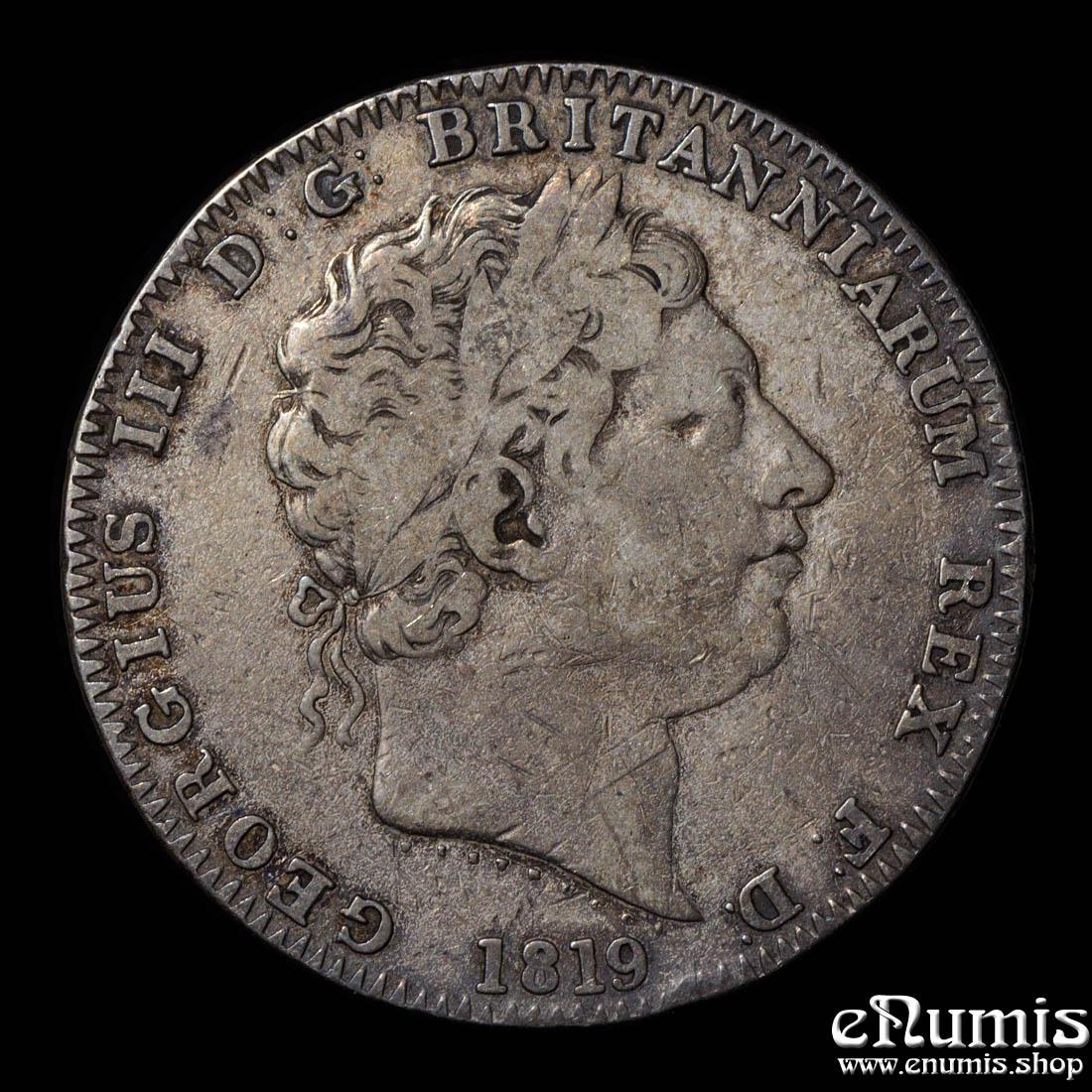 Great Britain, George III, Crown 1819, LX, VF