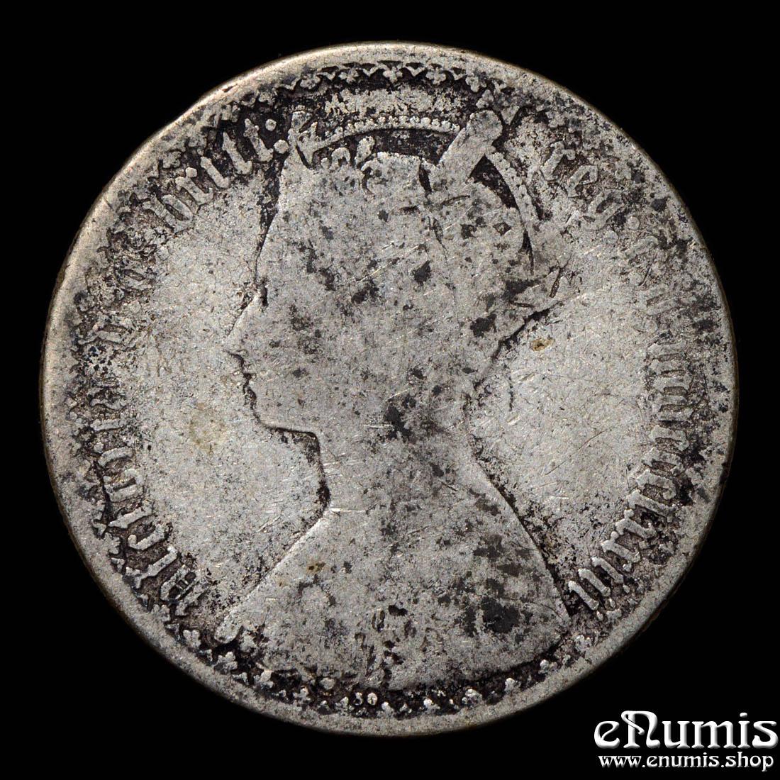 Great Britain, Victoria, Gothic Florin 1873, die number 50, Good+