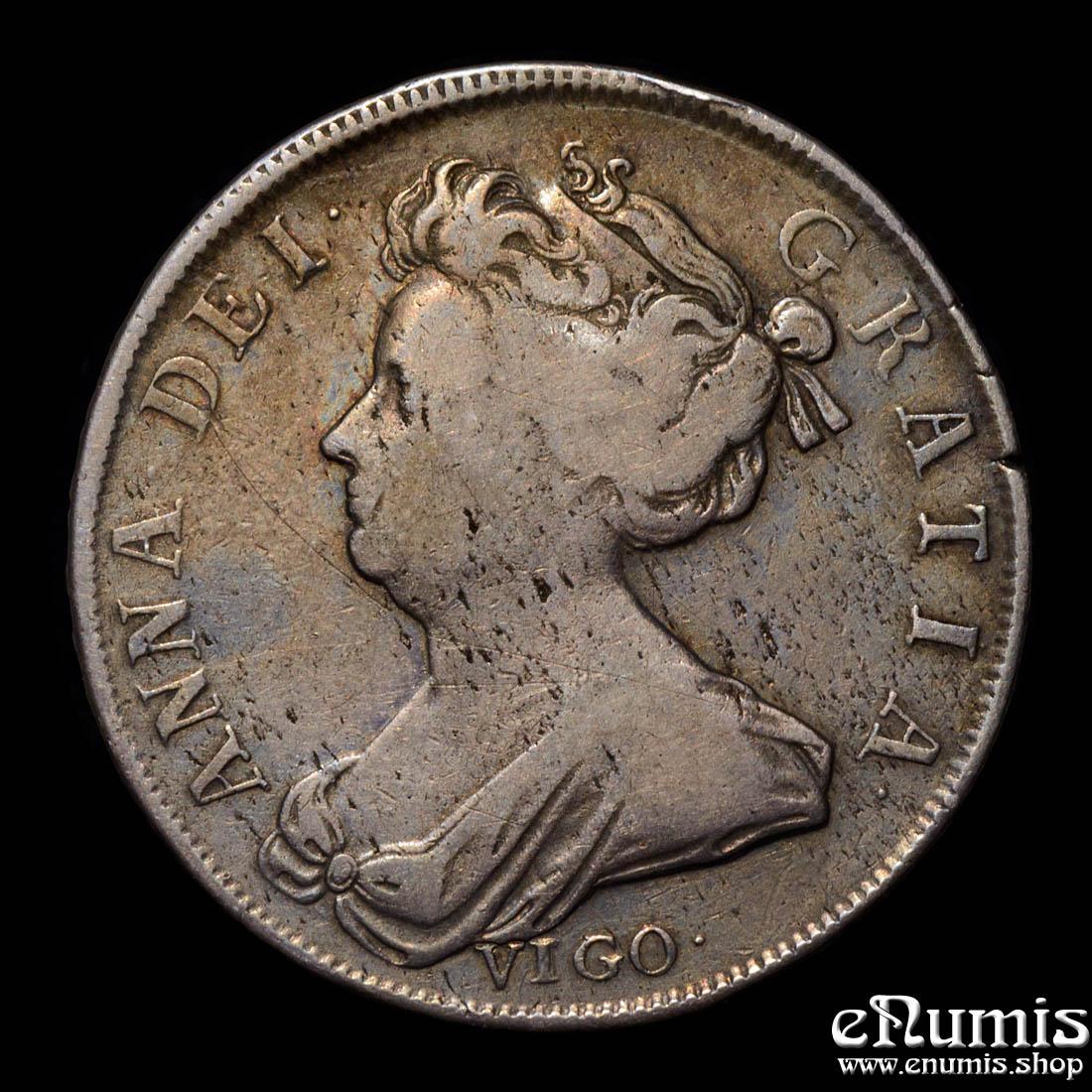 Great Britain, Anne, Halfcrown 1703, Vigo, Tertio, VF