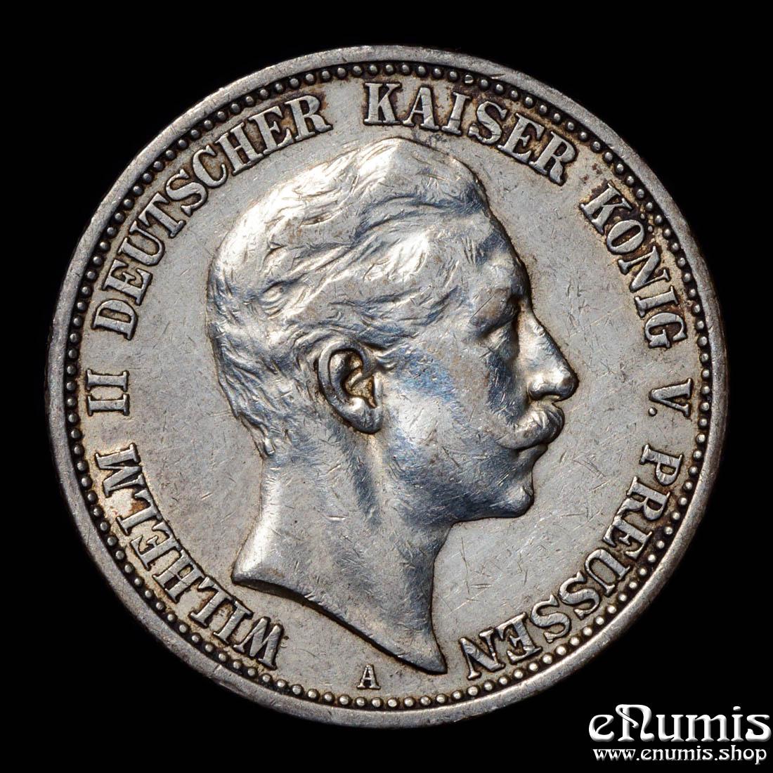 Germany, Prussia, Wilhelm II, 2 Mark 1904, aXF