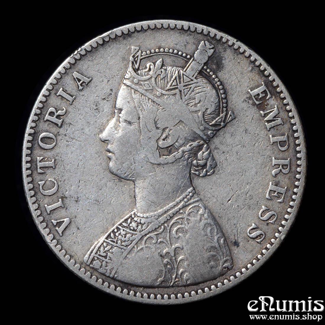 INDIA, Victoria, Rupee 1884, Bombay, VF