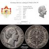 Germany, Bavaria, Ludwig II, 2 Mark 1876, VF