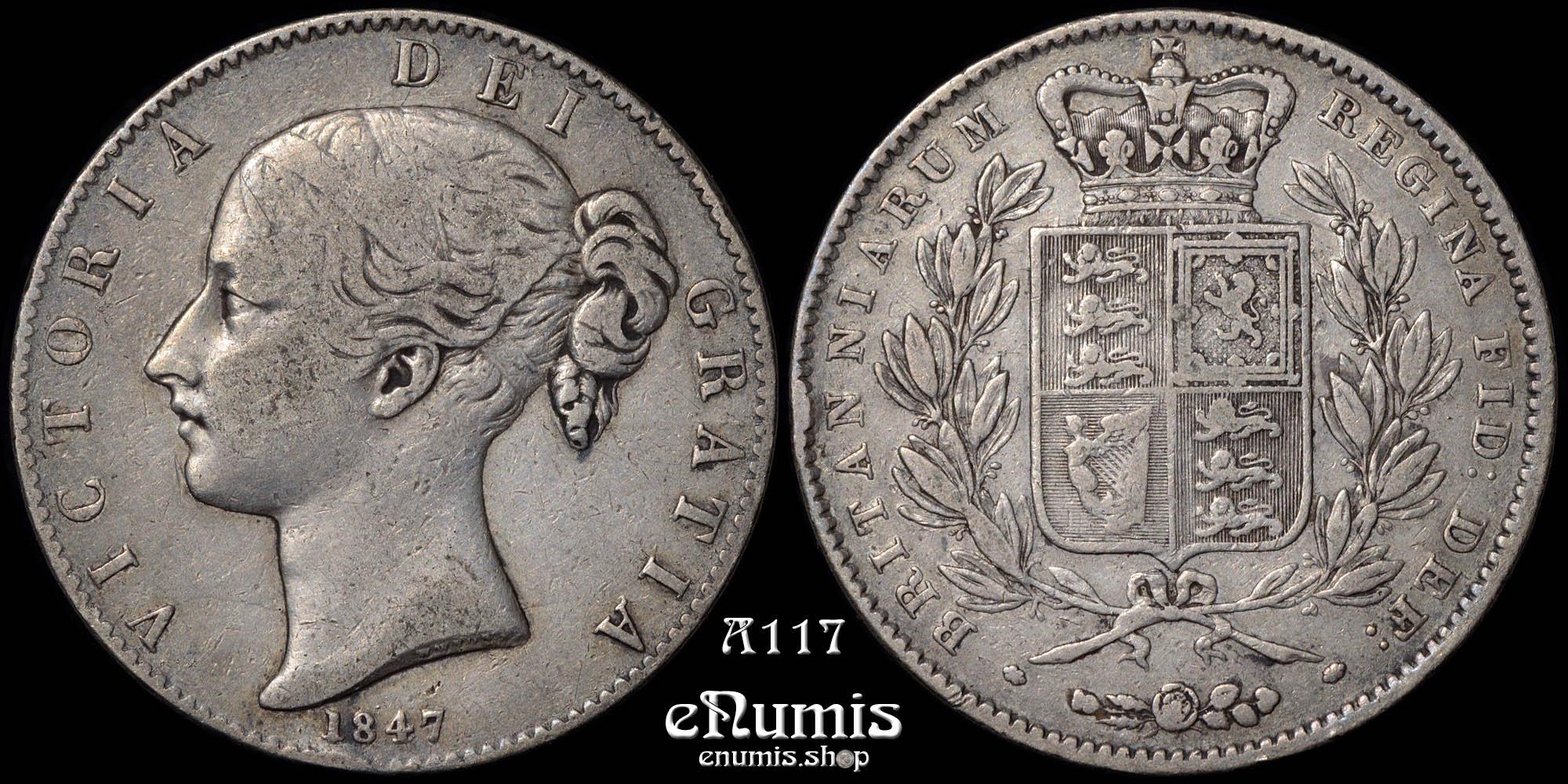 Great Britain, Victoria, Crown 1847, VF+/aXF