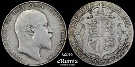 Great Britain, Edward VII, Halfcrown 1904, Rare!, Fine