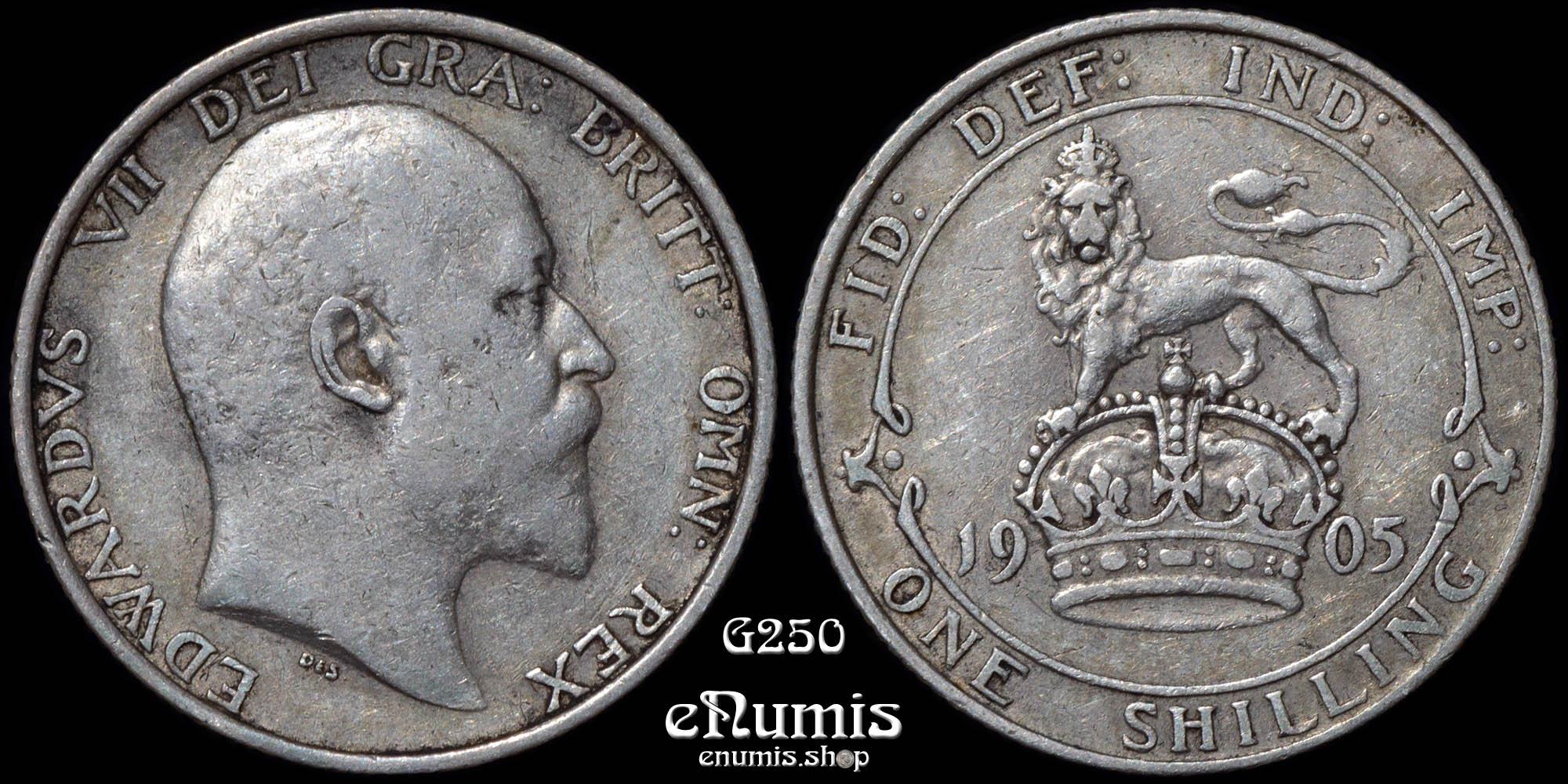 Great Britain, Edward VII, Shilling 1905, Rare!, VF/VF+