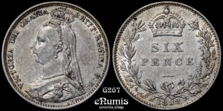 Great Britain, Victoria, Sixpence 1889, XF+