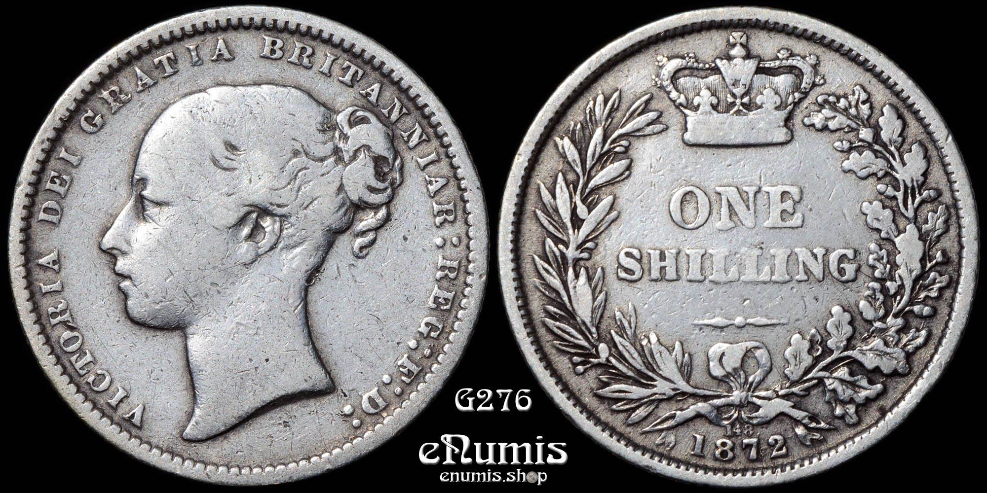 Great Britain, Victoria, Shilling 1872, die number 148, Fine