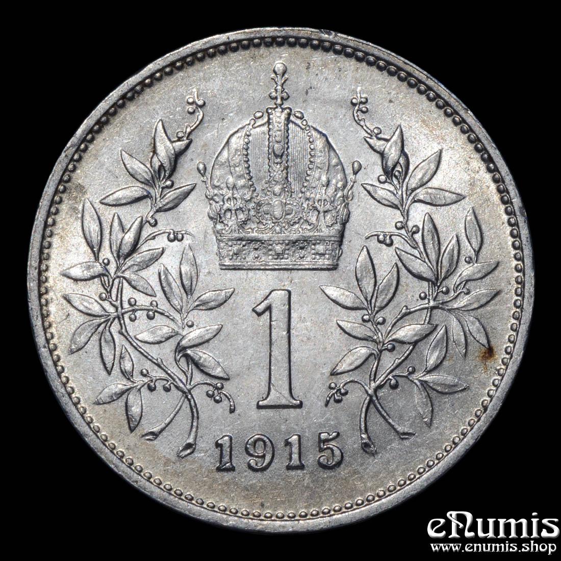 AUSTRIA, Franz Joseph I, 1 Corona 1915, UNC