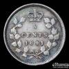 CANADA, Victoria, 5 Cents 1891, toned, aXF