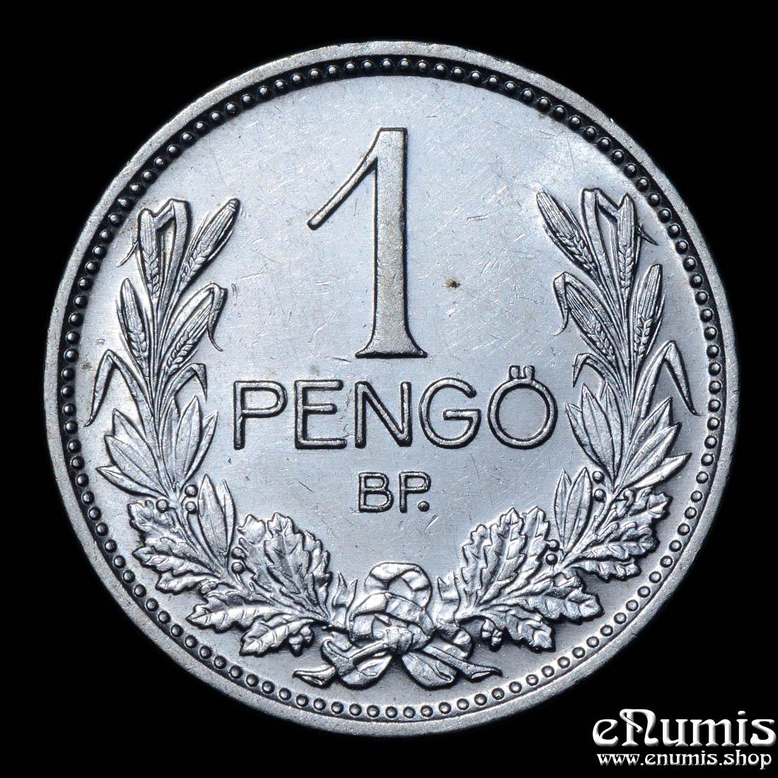 HUNGARY, 1 Pengo 1938, silver, UNC HUNGARY, 1 Pengo 1938, silver, UNC