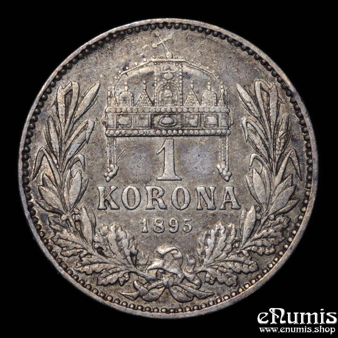 HUNGARY, Franz Joseph I, 1 Korona 1895, toned, VF-XF/XF