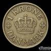 DENMARK, Christian X, 1 Krone 1940 N GJ, XF