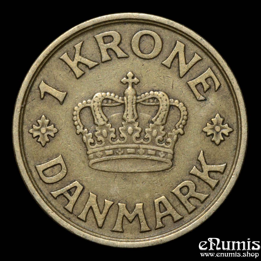 DENMARK, Christian X, 1 Krone 1940 N GJ, XF