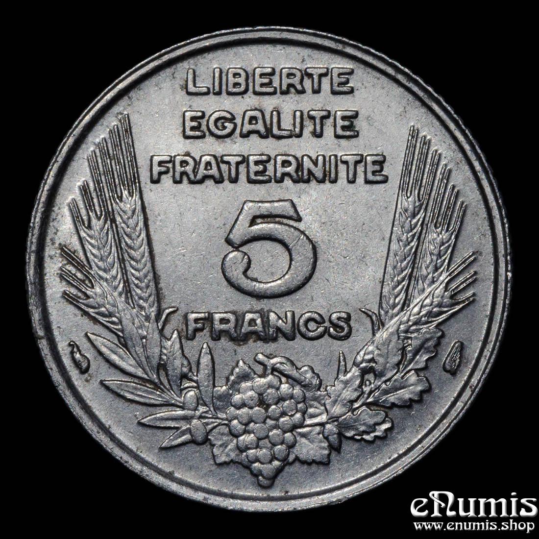 FRANCE, Third Republic, 5 Francs 1933, aUNC