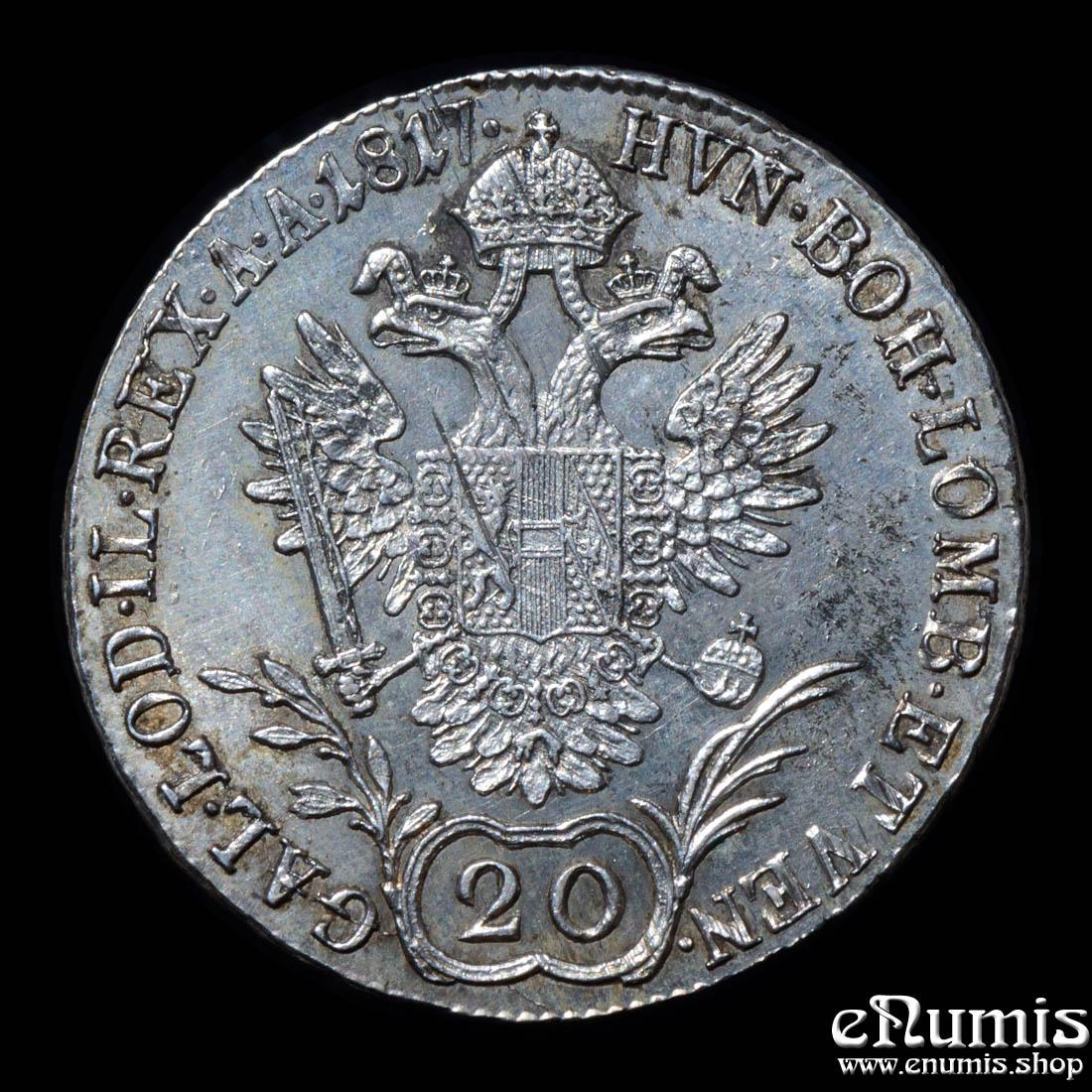 AUSTRIA, Franz I, 20 Kreuzer 1817 A, UNC