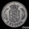 DENMARK, Christian IX, 2 Kroner 1875 HC//CS, VF
