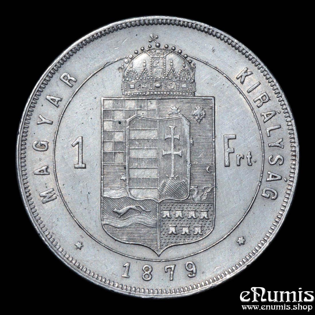 HUNGARY, Franz Joseph I, 1 Forint 1879, aUNC HUNGARY, Franz Joseph I, 1 Forint 1879, aUNC