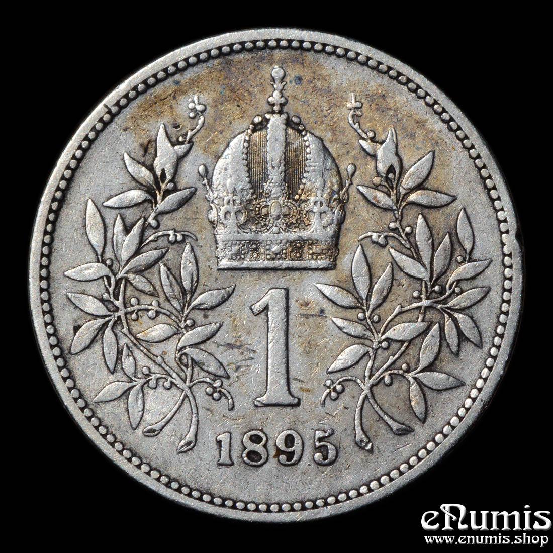 AUSTRIA, Franz Joseph I, 1 Corona 1895, VF/VF+