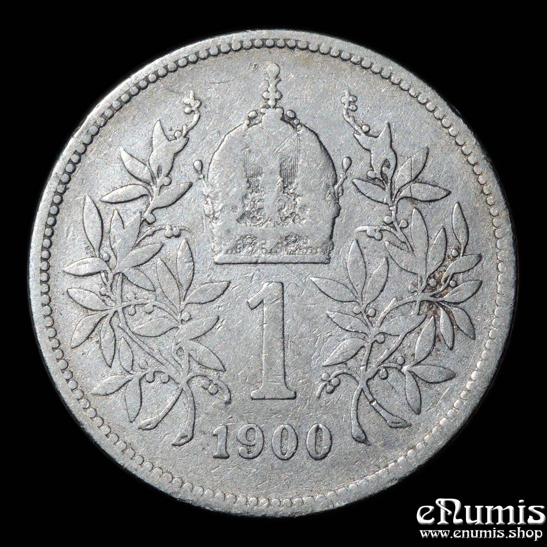 AUSTRIA, Franz Joseph I, 1 Corona 1900, aVF