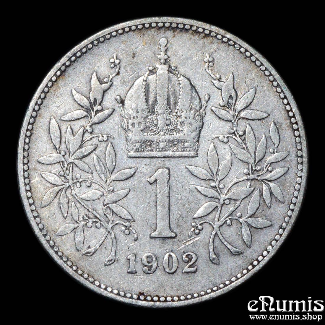 AUSTRIA, Franz Joseph I, 1 Corona 1902, VF AUSTRIA, Franz Joseph I, 1 Corona 1902, VF