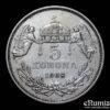 HUNGARY, Franz Joseph I, 5 Korona 1908, VF-XF HUNGARY, Franz Joseph I, 5 Korona 1908, VF-XF