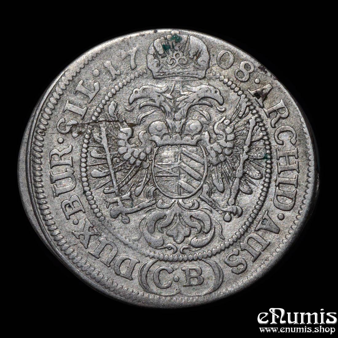 AUSTRIA, Silesia, Joseph I, 6 Kreuzer 1708, Brieg, XF AUSTRIA, Silesia, Joseph I, 6 Kreuzer 1708, Brieg, XF