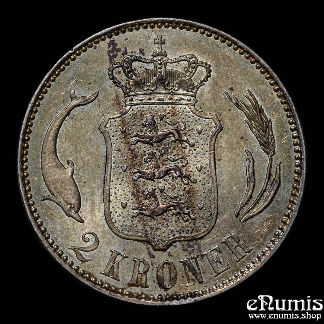 DENMARK, Christian X, 2 Kroner 1916 VBP AH, aUNC/UNC DENMARK, Christian X, 2 Kroner 1916 VBP AH, aUNC/UNC