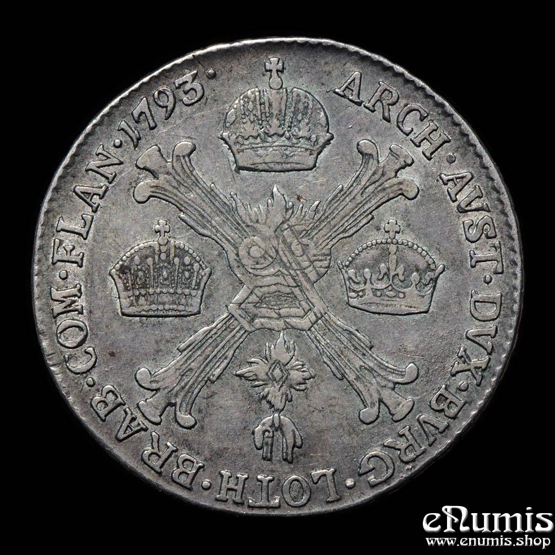 AUSTRIA, Franz II, 1/4 Taler 1793 B, Kremnitz, VF/VF-XF