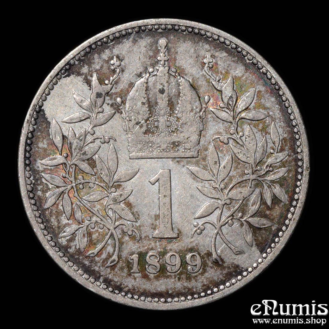 AUSTRIA, Franz Joseph I, 1 Corona 1899, aXF