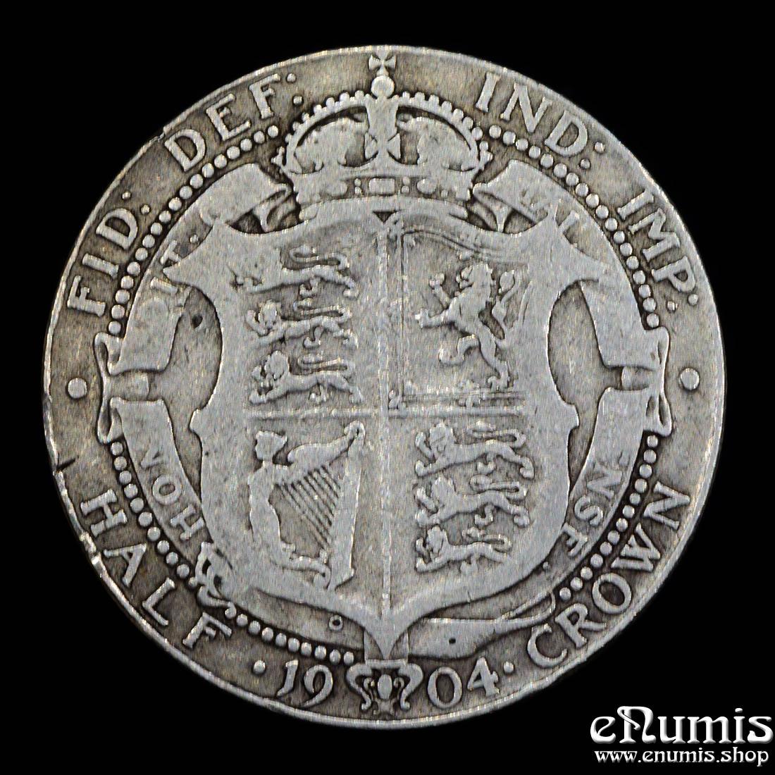 Great Britain, Edward VII, Halfcrown 1904, Rare!, Fine