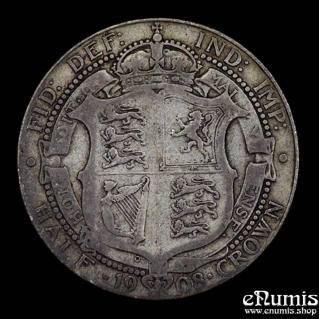 Great Britain, Edward VII, Halfcrown 1908, Scarce, Fine+ Great Britain, Edward VII, Halfcrown 1908, Scarce, Fine+