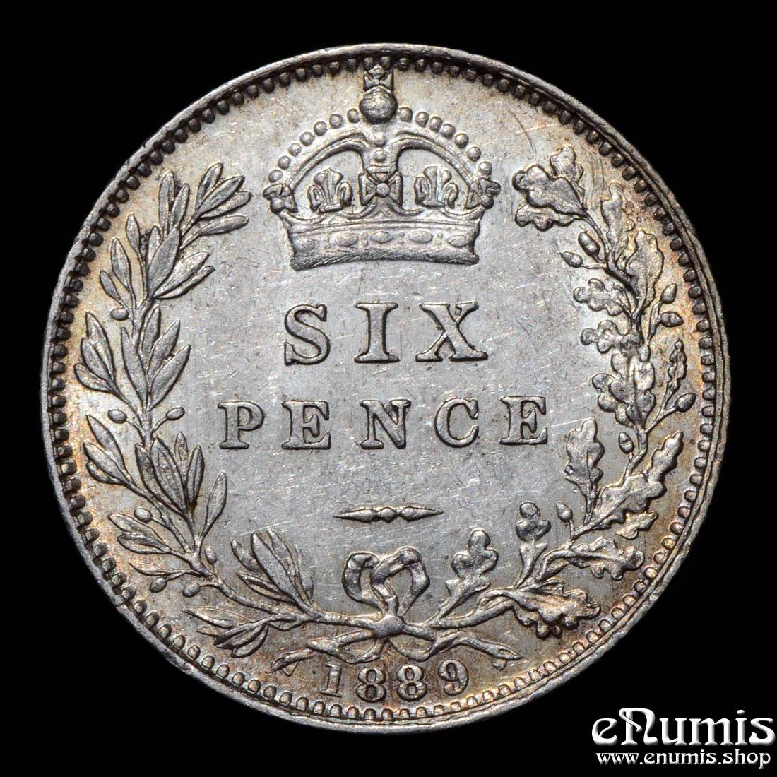 Great Britain, Victoria, Sixpence 1889, XF-UNC