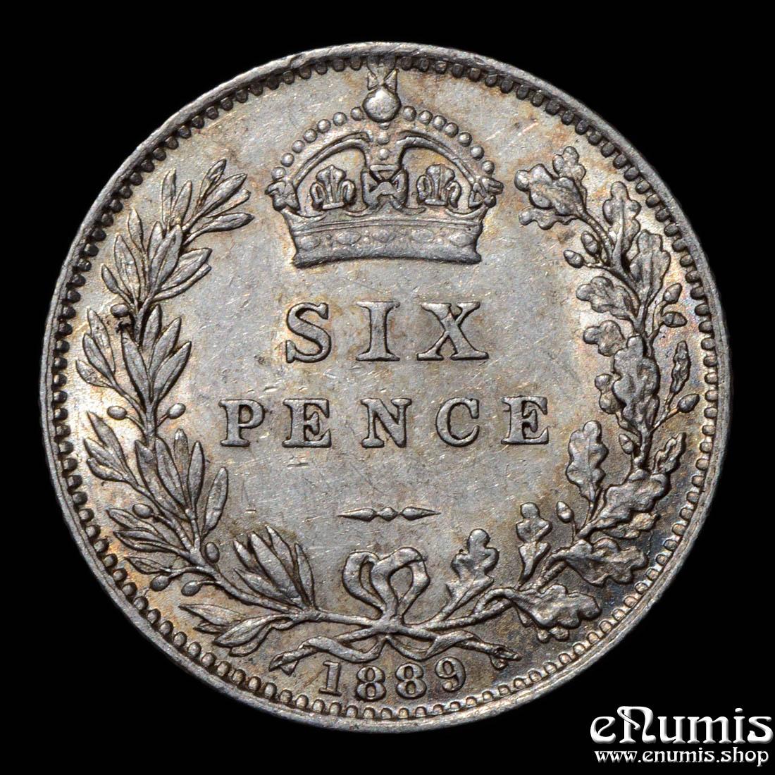 Great Britain, Victoria, Sixpence 1889, XF-UNC