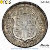 Great Britain, George V, Halfcrown 1911, PCGS MS 64
