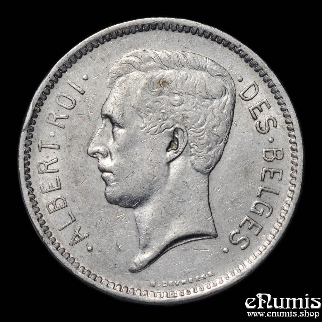BELGIUM, Albert I, 5 Francs 1932, Des Belges, XF-UNC